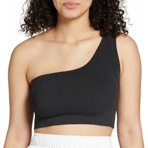 DSG Black One-Shoulder Sports Bra